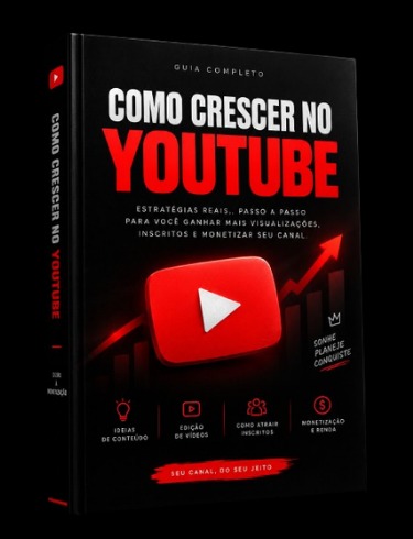 Capa do e-book Como Crescer no YouTube
